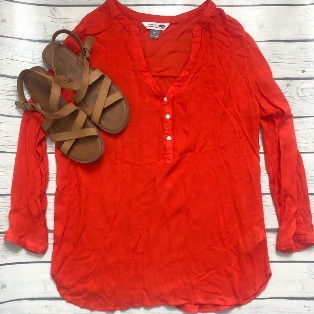 Old Navy-Tomato red tunic -size M